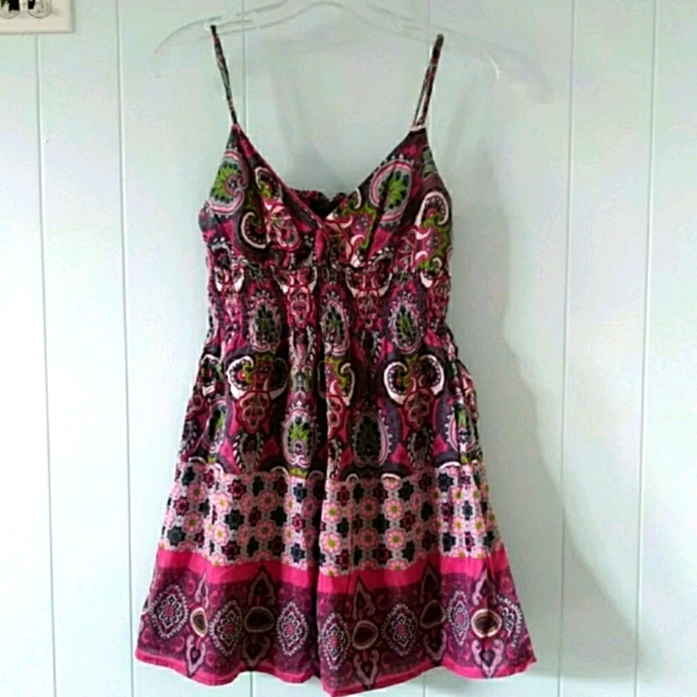Xai burgundy floral paisley dress